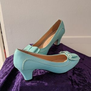 Chase & Chloe Mint Kitten Heels Kawaii Lolita